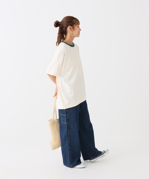 HEART MARKET(ハートマーケット)の「タテカラフル刺繍チュニック(Tシャツ/カットソー・レディース・ホワイト系1/グリーン系/レッド系/グレー系2/グレー系1/ホワイト系2・FREE)」の7枚目の写真