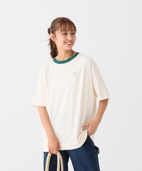 HEART MARKET(ハートマーケット)の「タテカラフル刺繍チュニック(Tシャツ/カットソー・レディース・ホワイト系1/グリーン系/レッド系/グレー系2/グレー系1/ホワイト系2・FREE)」の9枚目の写真