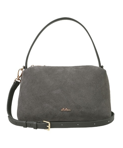 Clelia（クレリア）の「スエードハンドバッグ/ショルダーバッグ（ハンドバッグ・レディース・ネイビー/ライトブラウン/ライトグレー/ブラウン系その他/ダークグレー/セージグリーン・ONE SIZE）」の22枚目の写真