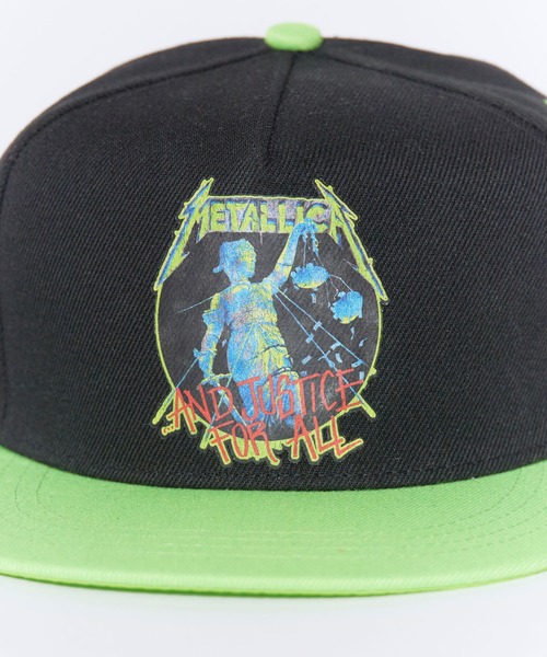 METALLICA(メタリカ)の「Metallica/メタリカ And Justice For All CAP キャップ スナップバック フラットバイザー バイカラー 配色 ツートン バンド メンズ レディース 2026年 秋 秋服 冬 冬服(キャップ・メンズ・ブラック・FREE)」の9枚目の写真
