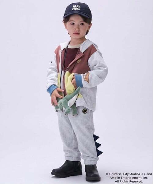 petit main（プティマイン）の「【JURASSIC WORLD】恐竜フード付きパーカー（パーカー・キッズ・グリーン/ホワイト系その他・M/L/S）」の15枚目の写真