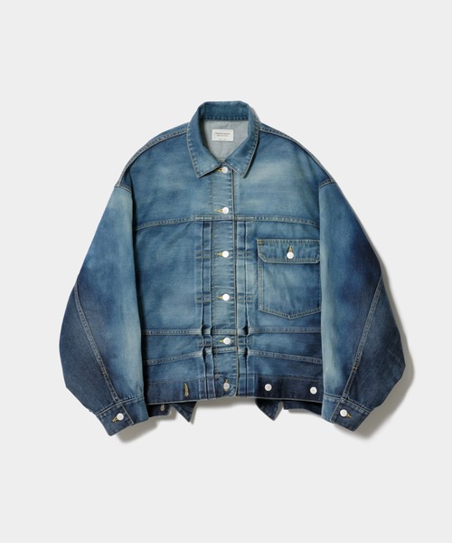 beautiful people(ビューティフルピープル)の「double-end selvedge denim blouson gradation(デニムジャケット・レディース・インディゴブルー・36/38/40)」の4枚目の写真