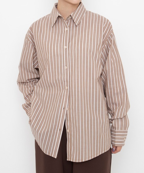 PUNYUS（プニュズ）の「【NEW SIZE)】ベーシックストライプシャツ（シャツ/ブラウス・レディース・ホワイト/サックスブルー/ブラウン・1/2/3/4/5）」の17枚目の写真
