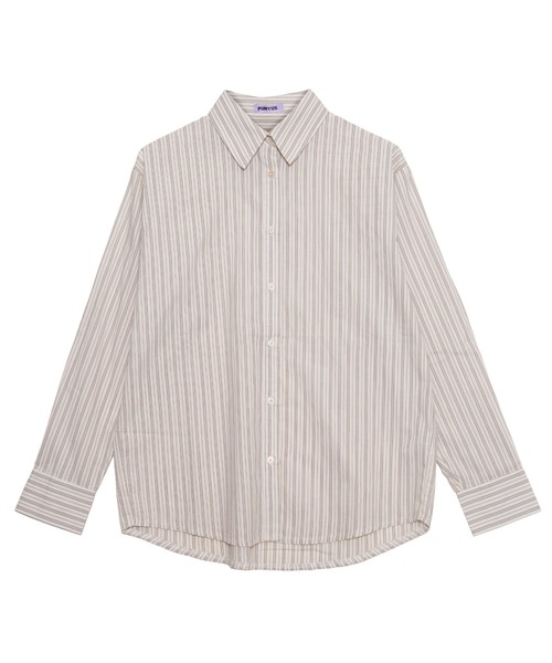 PUNYUS（プニュズ）の「【NEW SIZE)】ベーシックストライプシャツ（シャツ/ブラウス・レディース・ホワイト/サックスブルー/ブラウン・1/2/3/4/5）」の9枚目の写真