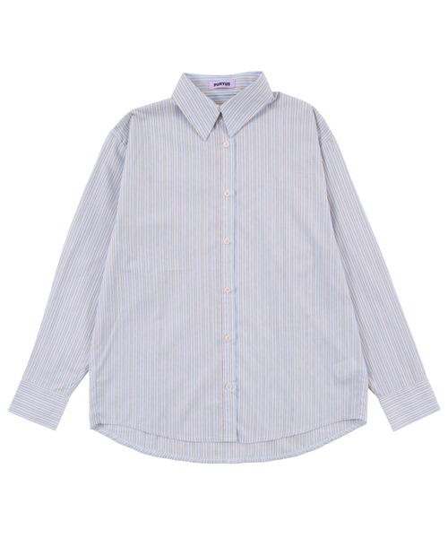 PUNYUS（プニュズ）の「【NEW SIZE)】ベーシックストライプシャツ（シャツ/ブラウス・レディース・ホワイト/サックスブルー/ブラウン・1/2/3/4/5）」の10枚目の写真