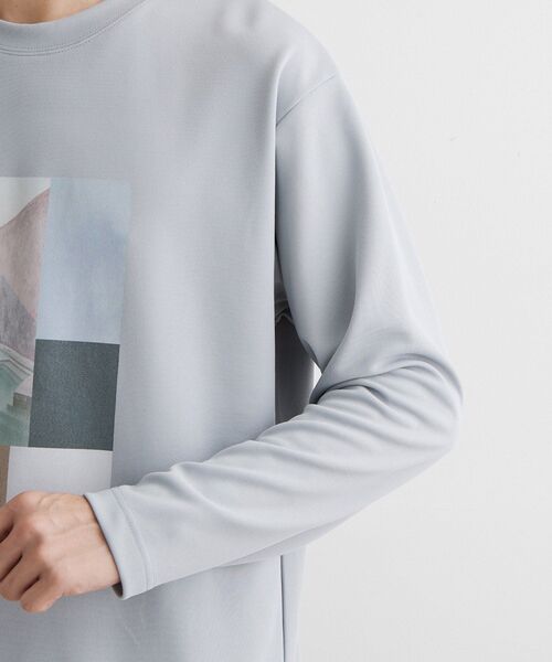 THE SHOP TK (ザ ショップ ティーケー )の「【洗濯機OK】ポンチ長袖フォト長袖Tシャツ(Tシャツ/カットソー・メンズ・ライトグリーン/オフホワイト/ライトグレー・02/04/03)」の20枚目の写真
