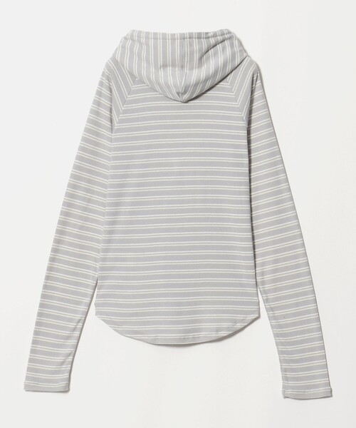 Healthknit（ヘルスニット）の「【別注】＜Healthknit＞ボーダー フーディ（Tシャツ/カットソー・レディース・ブラック/ライトグレー・FREE）」の13枚目の写真