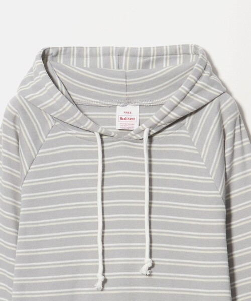 Healthknit（ヘルスニット）の「【別注】＜Healthknit＞ボーダー フーディ（Tシャツ/カットソー・レディース・ブラック/ライトグレー・FREE）」の14枚目の写真