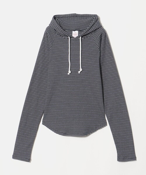 Healthknit（ヘルスニット）の「【別注】＜Healthknit＞ボーダー フーディ（Tシャツ/カットソー・レディース・ブラック/ライトグレー・FREE）」の18枚目の写真