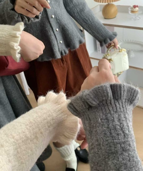 yuue' ( wear )(ユーイ)の「フリルペプラムニットカーディガン(カーディガン/ボレロ・レディース・アイボリー/グレー/ブラック・FREE)」の20枚目の写真