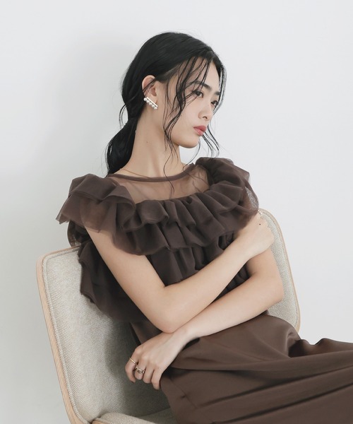 LIAN(リアン)の「ストレートラインパールピアス(ピアス(両耳用)・レディース・シルバー/ゴールド・FREE)」の5枚目の写真