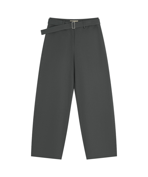 SIYAZU（シヤジュ）の「SIPT7215 ベルテッドカーブドチノパンツ_Charcoal（その他パンツ・レディース・チャコール・SMALL/MEDIUM/LARGE）」の4枚目の写真