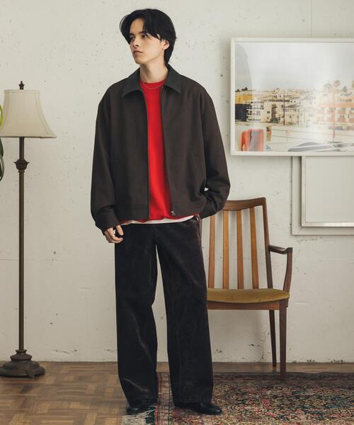 SENSE OF PLACE by URBAN RESEARCH(センスオブプレイスバイアーバンリサーチ)の「フロッキーワイドデニム(デニムパンツ・メンズ・オリーブ/ブラウン・MEDIUM/LARGE)」の12枚目の写真