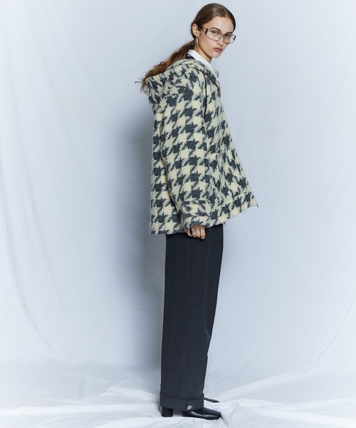MAISON SPECIAL(メゾンスペシャル)の「【26WINTER PRE-ORDER】Tweed Hoodie Coat/ツイードフーディコート(その他アウター・レディース・ネイビー/ブルー/アイボリー・FREE)」の19枚目の写真