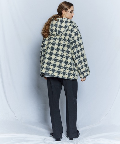 MAISON SPECIAL(メゾンスペシャル)の「【26WINTER PRE-ORDER】Tweed Hoodie Coat/ツイードフーディコート(その他アウター・レディース・ネイビー/ブルー/アイボリー・FREE)」の20枚目の写真