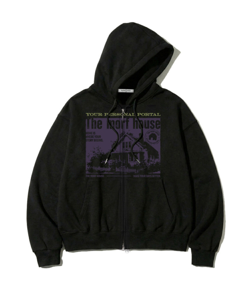 THEMORFHOUSE（ザモーフハウス）の「ユア パーソナル ポータル プリント 2WAY ジップアップパーカー ホワイトメランジ（パーカー・レディース・その他・M1/L2/M2/L1）」の2枚目の写真