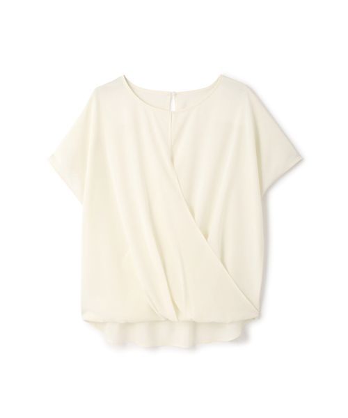 N.（N. Natural Beauty Basic）（エヌエヌナチュラルビューティーベーシック）の「カシュクールドレープブラウス（シャツ/ブラウス・レディース・ホワイト/ピンク・MEDIUM）」の13枚目の写真