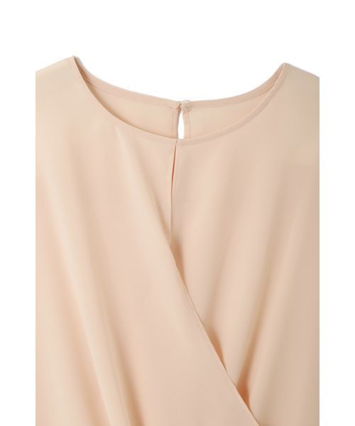 N.（N. Natural Beauty Basic）（エヌエヌナチュラルビューティーベーシック）の「カシュクールドレープブラウス（シャツ/ブラウス・レディース・ホワイト/ピンク・MEDIUM）」の4枚目の写真