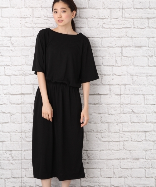 LEPSIM（レプシィム）の「ウエストベルトツキワンピース　732054（ワンピース・レディース・ブラック/ダークブラウン・LARGE/MEDIUM）」の14枚目の写真