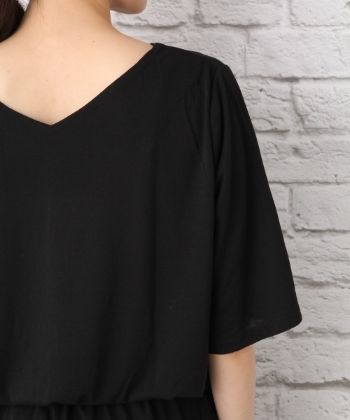 LEPSIM（レプシィム）の「ウエストベルトツキワンピース　732054（ワンピース・レディース・ブラック/ダークブラウン・LARGE/MEDIUM）」の5枚目の写真