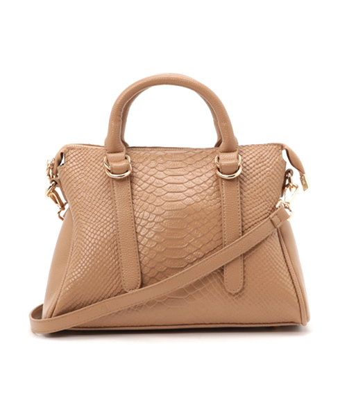 PLAIN CLOTHING（プレーンクロージング）の「型押しハンドバッグ【PLAIN CLOTHING】（ハンドバッグ・レディース・ブラック/ベージュ/グレー/グリーン/レッド・FREE）」の13枚目の写真