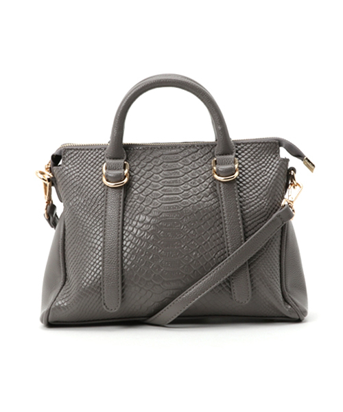 PLAIN CLOTHING（プレーンクロージング）の「型押しハンドバッグ【PLAIN CLOTHING】（ハンドバッグ・レディース・ブラック/ベージュ/グレー/グリーン/レッド・FREE）」の14枚目の写真