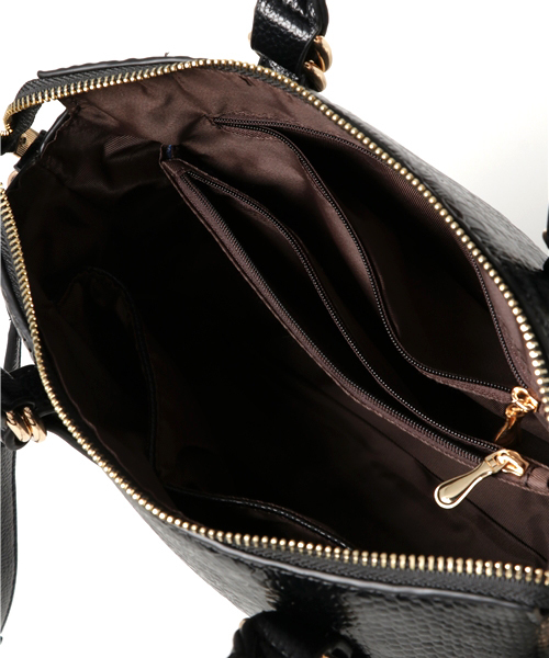 PLAIN CLOTHING（プレーンクロージング）の「型押しハンドバッグ【PLAIN CLOTHING】（ハンドバッグ・レディース・ブラック/ベージュ/グレー/グリーン/レッド・FREE）」の20枚目の写真