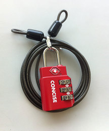 MILESTO（ミレスト）の「ワイヤー付3桁ダイヤル式TSAロック（トラベルグッズ）」