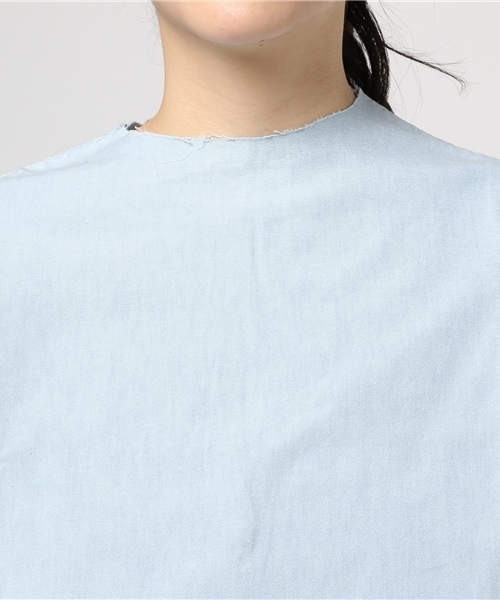 Uncut Bound（アンカットバウンド）の「WAVEN(ウェイヴン)   BELTED TOP 　カットソー（Tシャツ/カットソー・レディース・ライトブルー・SMALL）」の5枚目の写真