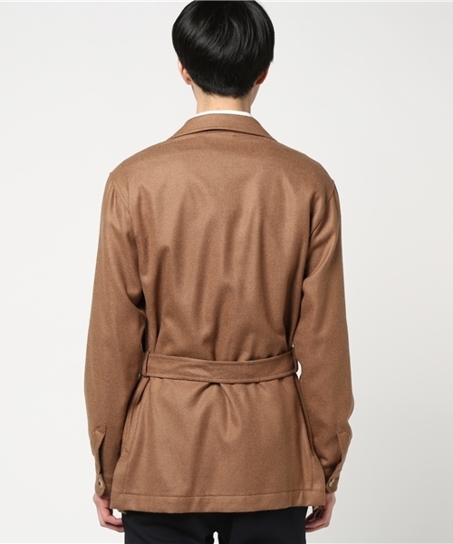 CARUSO サファリジャケット サイズ48 Caruso（カルーゾ） アウター リネンウール サファリジャケット