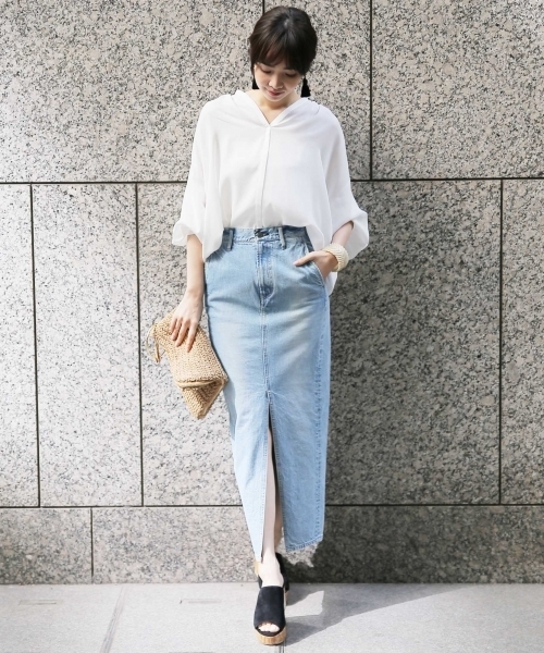 A part by（アパートバイ）の「Rギャザースキッパーブラウス　749995 （シャツ/ブラウス・レディース・ネイビー/ホワイト/テラコッタ/ブルー/ベージュ・FREE）」の6枚目の写真