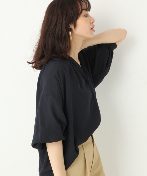 A part by（アパートバイ）の「Rギャザースキッパーブラウス　749995 （シャツ/ブラウス・レディース・ネイビー/ホワイト/テラコッタ/ブルー/ベージュ・FREE）」の11枚目の写真