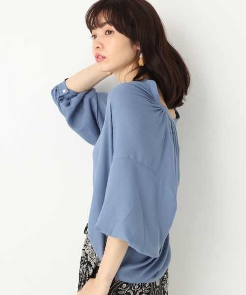 A part by（アパートバイ）の「Rギャザースキッパーブラウス　749995 （シャツ/ブラウス・レディース・ネイビー/ホワイト/テラコッタ/ブルー/ベージュ・FREE）」の12枚目の写真