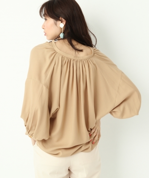 A part by（アパートバイ）の「Rギャザースキッパーブラウス　749995 （シャツ/ブラウス・レディース・ネイビー/ホワイト/テラコッタ/ブルー/ベージュ・FREE）」の22枚目の写真