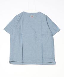 HOUSTON/ ストライプクルーネックシャツTEE