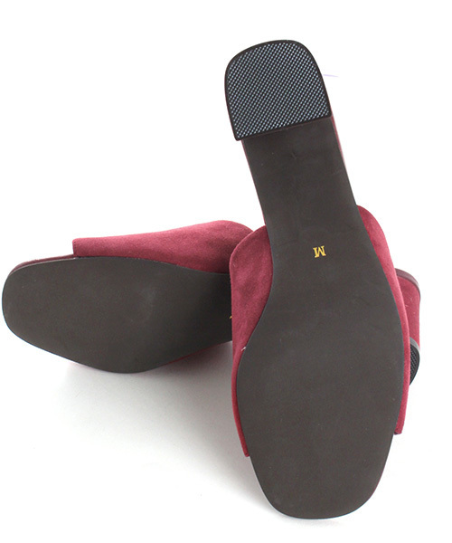 RANDA（ランダ）の「スエードミュールサンダル（サンダル・レディース・ネイビー/マスタード/ブラック/ベージュ系その他/ワインレッド/グリーン/パープル・M/S/L/LL）」の11枚目の写真