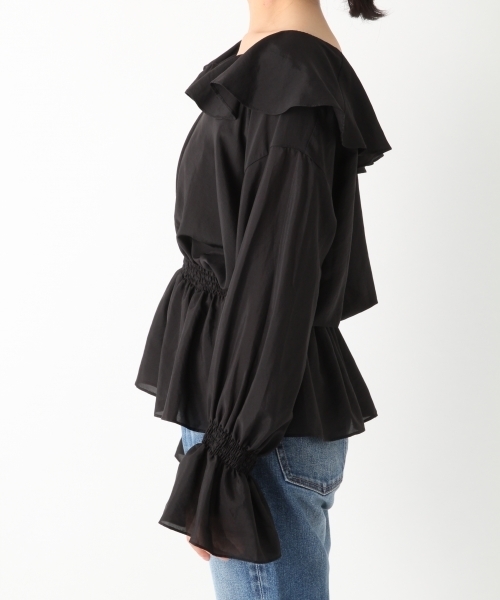 A part by(アパートバイ)の「Pフリルブラウジングブラウス 767932(シャツ/ブラウス・レディース・ブラック/オレンジ/オフホワイト・FREE)」の8枚目の写真