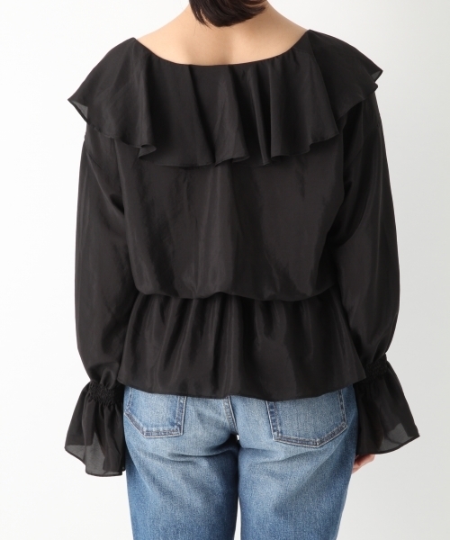 A part by(アパートバイ)の「Pフリルブラウジングブラウス 767932(シャツ/ブラウス・レディース・ブラック/オレンジ/オフホワイト・FREE)」の9枚目の写真