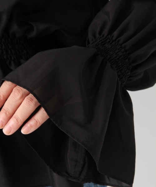 A part by(アパートバイ)の「Pフリルブラウジングブラウス 767932(シャツ/ブラウス・レディース・ブラック/オレンジ/オフホワイト・FREE)」の12枚目の写真