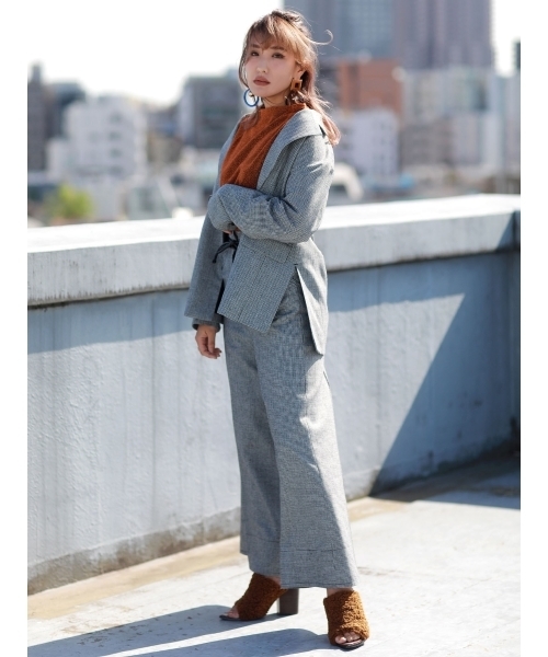 MURUA（ムルーア）の「ロープベルトハイウエストワイドパンツ（その他パンツ・レディース・ホワイト/グリーン・1/2）」の3枚目の写真