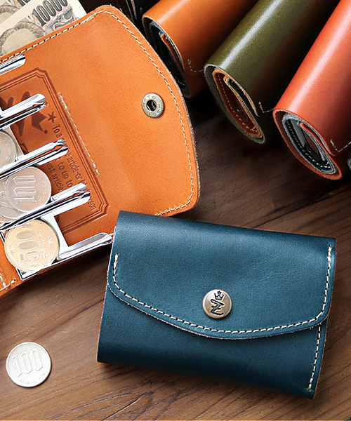 ZARIO-grandee-(ザリオ)の「栃木レザーバイカラーコインレール式収納コインケース(コインケース・メンズ・ブルー系その他/ブラック/ブラウン/グリーン/ネイビー/キャメル/オレンジ/モカ/ブラウン系その他・ONE SIZE)」の7枚目の写真