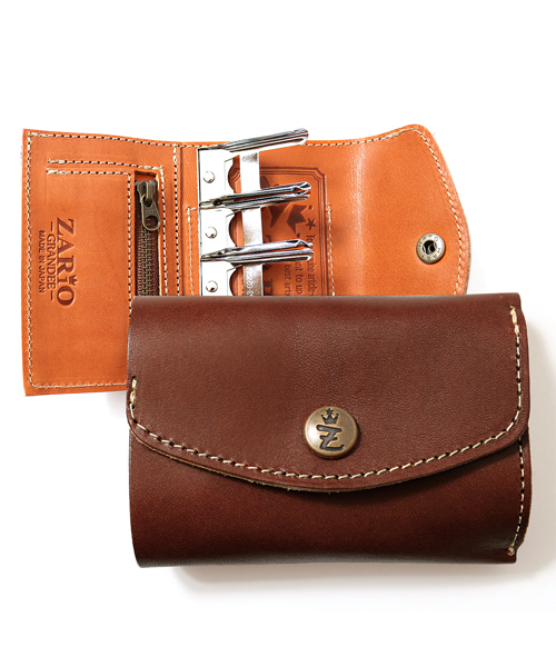 栃木レザーバイカラーコインレール式収納コインケース（コインケース）｜ZARIO-grandee-（ザリオ）