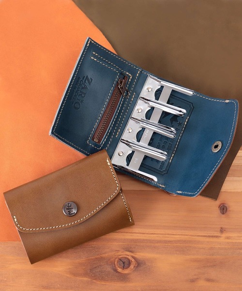 ZARIO-grandee-(ザリオ)の「栃木レザーバイカラーコインレール式収納コインケース(コインケース・メンズ・ブルー系その他/ブラック/ブラウン/グリーン/ネイビー/キャメル/オレンジ/モカ/ブラウン系その他・ONE SIZE)」の4枚目の写真