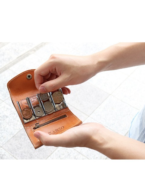 ZARIO-grandee-(ザリオ)の「栃木レザーバイカラーコインレール式収納コインケース(コインケース・メンズ・ブルー系その他/ブラック/ブラウン/グリーン/ネイビー/キャメル/オレンジ/モカ/ブラウン系その他・ONE SIZE)」の19枚目の写真