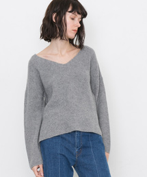 STUDIOUS | STUDIOUS アンゴラVネックデコルテニット【先行予約】(ニット/セーター)