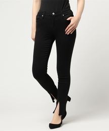 フロントスリットスキニーデニムパンツ
