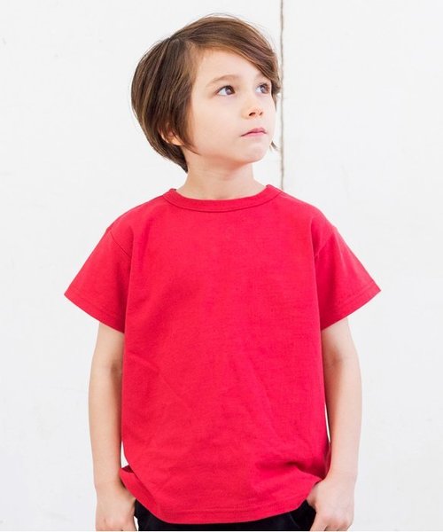 BREEZE（ブリーズ）の「ネット限定無地ビッグシルエットTシャツ（Tシャツ/カットソー・キッズ・チャコール/ブルー/レッド/カーキ/オフホワイト・80/90/95/140/100/110/120/130）」の5枚目の写真