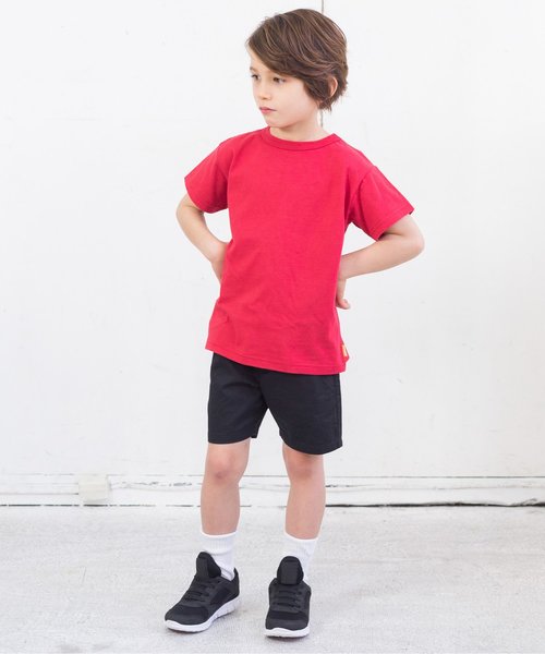 BREEZE（ブリーズ）の「ネット限定無地ビッグシルエットTシャツ（Tシャツ/カットソー・キッズ・チャコール/ブルー/レッド/カーキ/オフホワイト・80/90/95/140/100/110/120/130）」の12枚目の写真