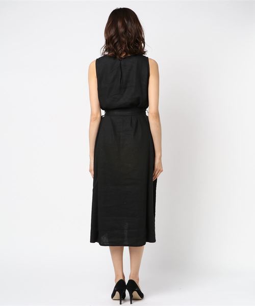 koe(コエ)の「リネンIラインワンピース(ワンピース・レディース・ブラック/カーキ・S/L/M)」の12枚目の写真