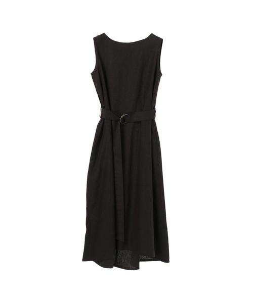 koe(コエ)の「リネンIラインワンピース(ワンピース・レディース・ブラック/カーキ・S/L/M)」の3枚目の写真